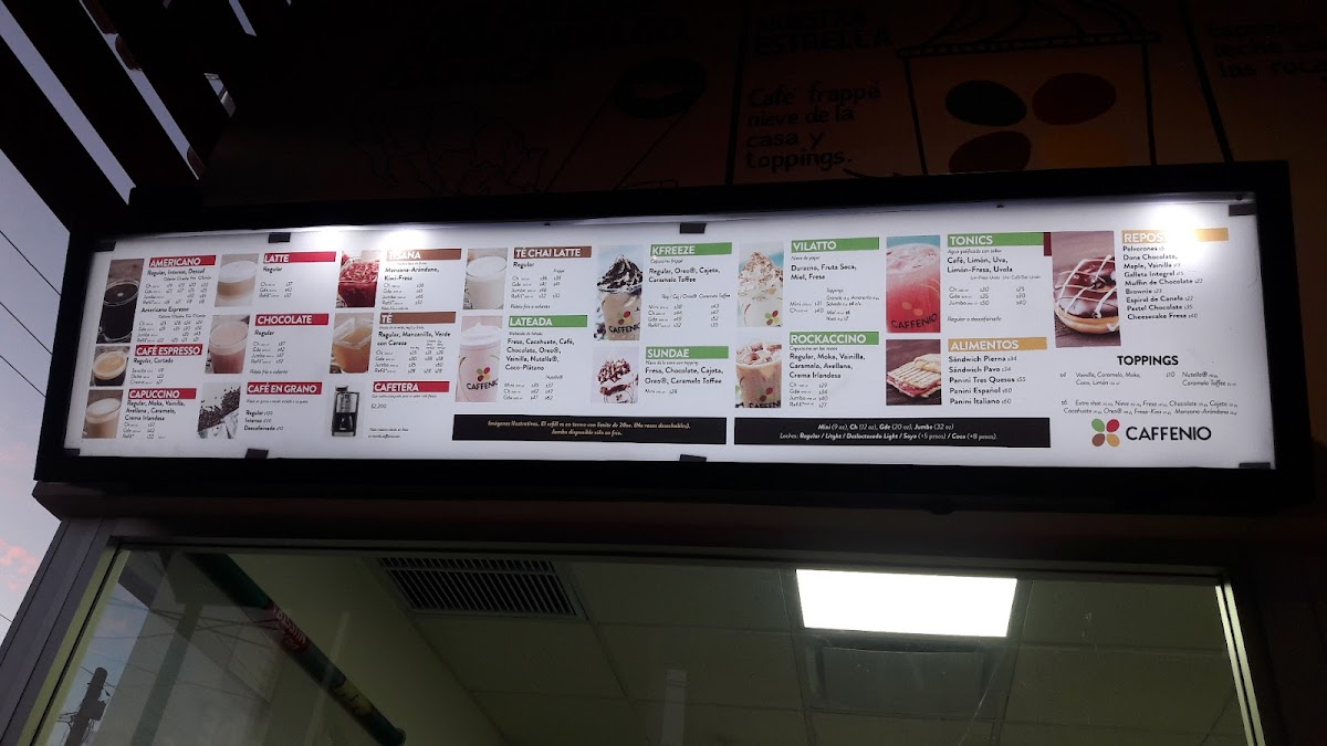 CAFFENIO Barrancos Menu - Image 1